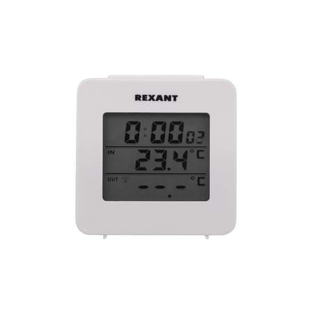 Цифровой термометр REXANT с часами и беспроводным датчиком
