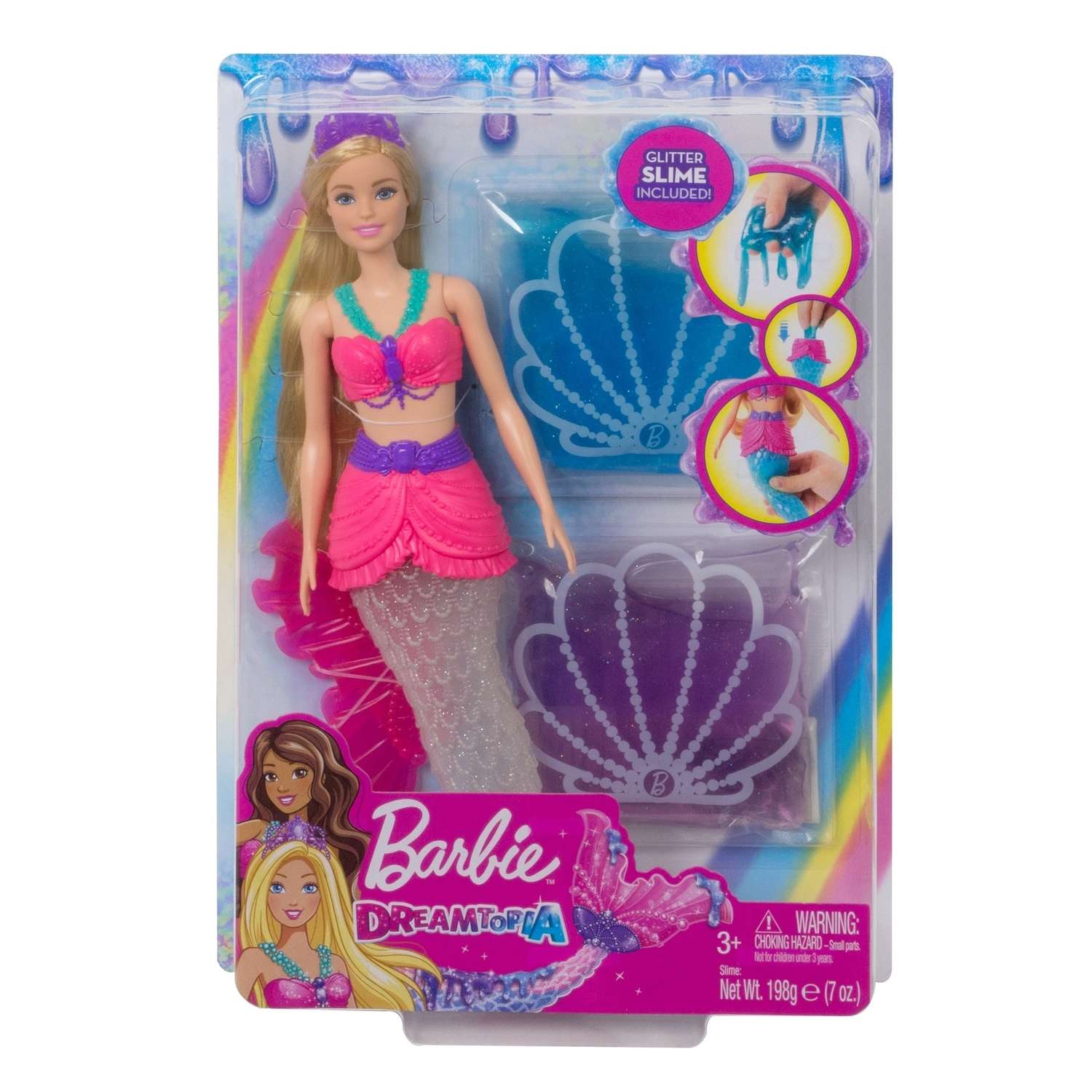 Кукла Barbie Русалочка со слаймом GKT75 GKT75 - фото 2