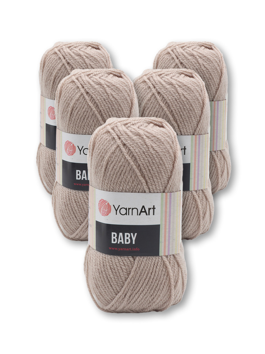 Пряжа для вязания YarnArt Baby 50 гр 150 м акрил мягкая детская 5 мотков 857 дымчатый - фото 6