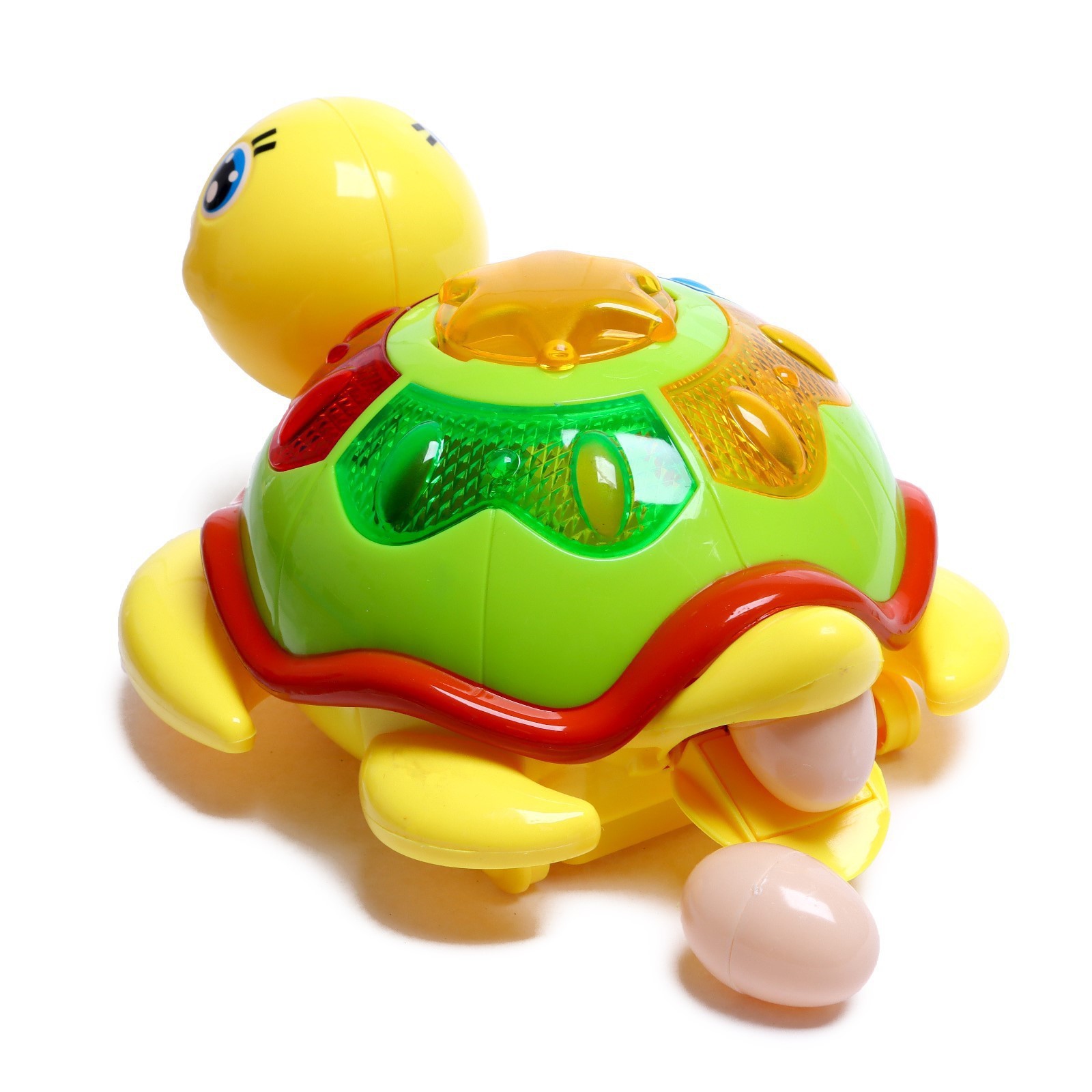 Игрушка музыкальная Sima-Land Черепашка со светом и звуком цвет жёлтый - фото 3