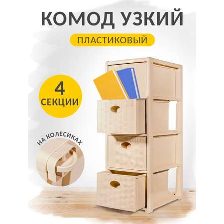 Комод elfplast Elegance mini слоновая кость 38.5х29х80.5 см