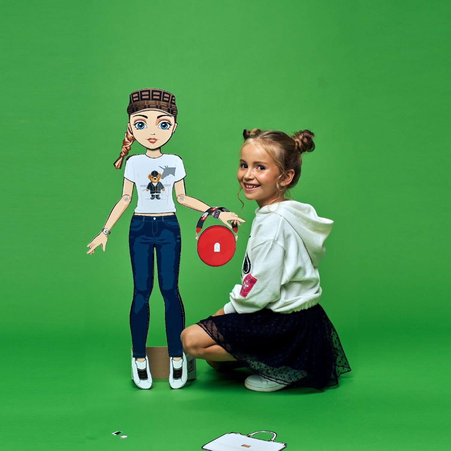Кукла BIBALINA с одеждой из картона Trendy doll Лина ИНП-100 - фото 3