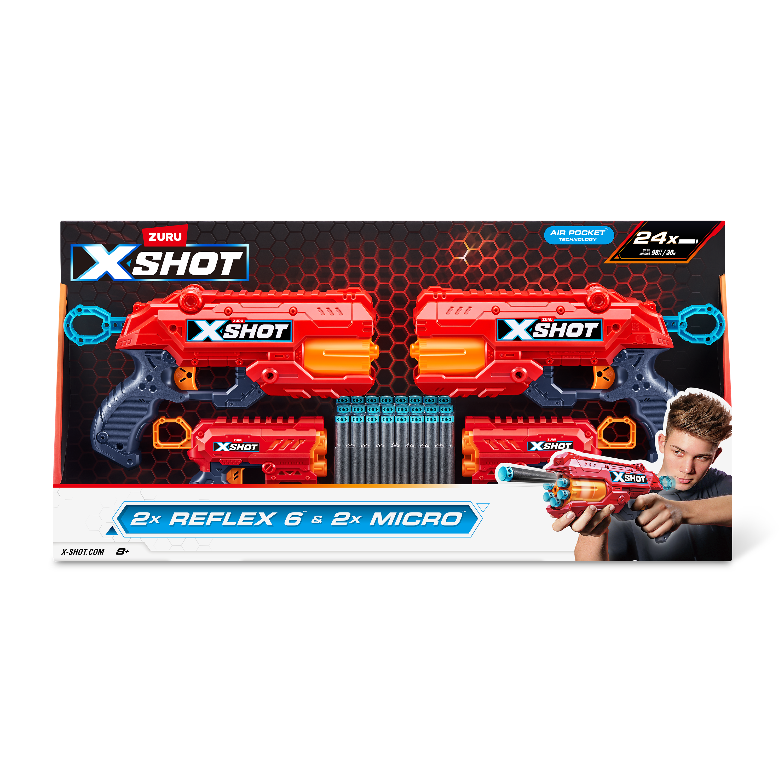 Набор игровой XSHOT Excel Reflex6 2шт+Micro 2шт 36735 - фото 11