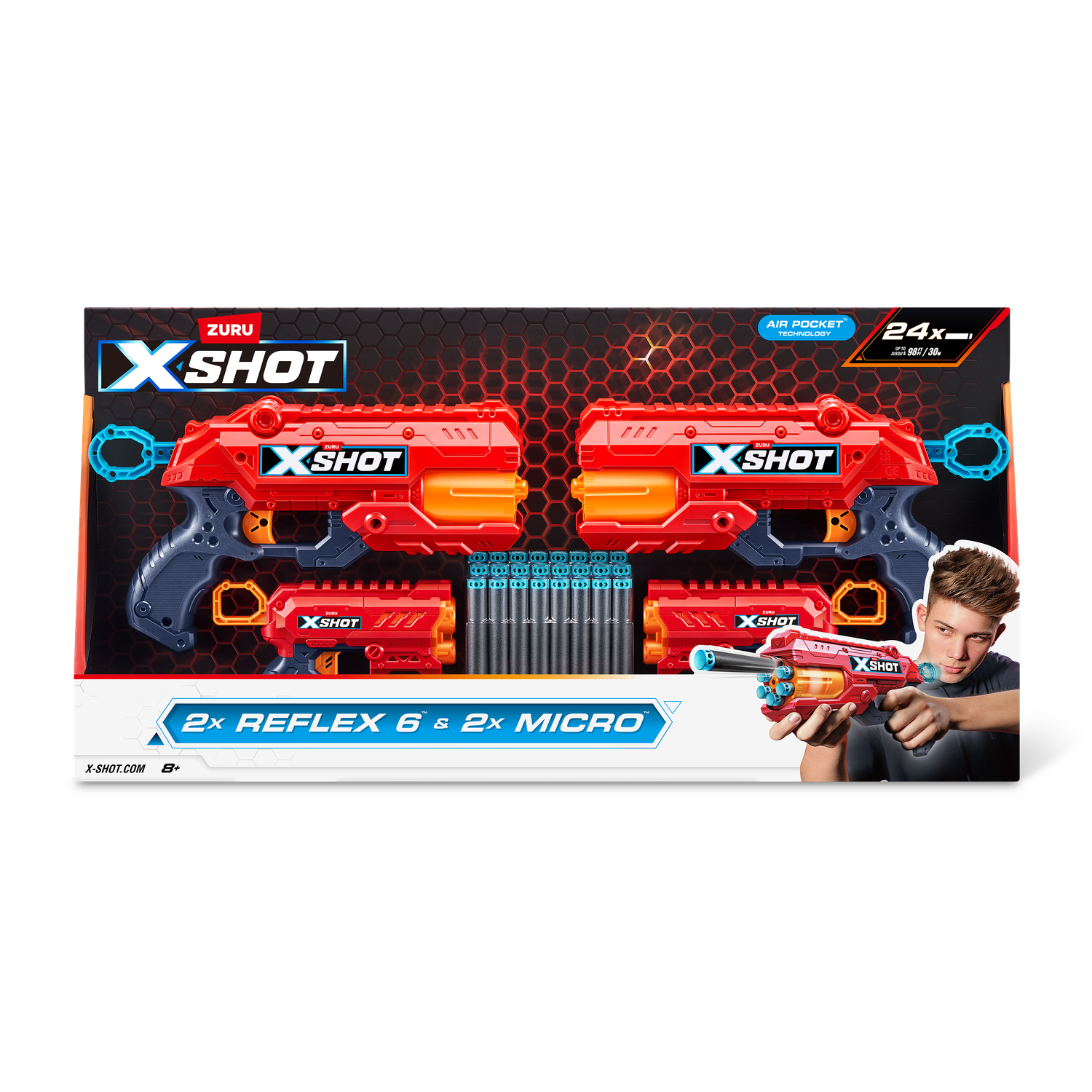 Набор игровой XSHOT Excel Reflex6 2шт+Micro 2шт 36735 - фото 11