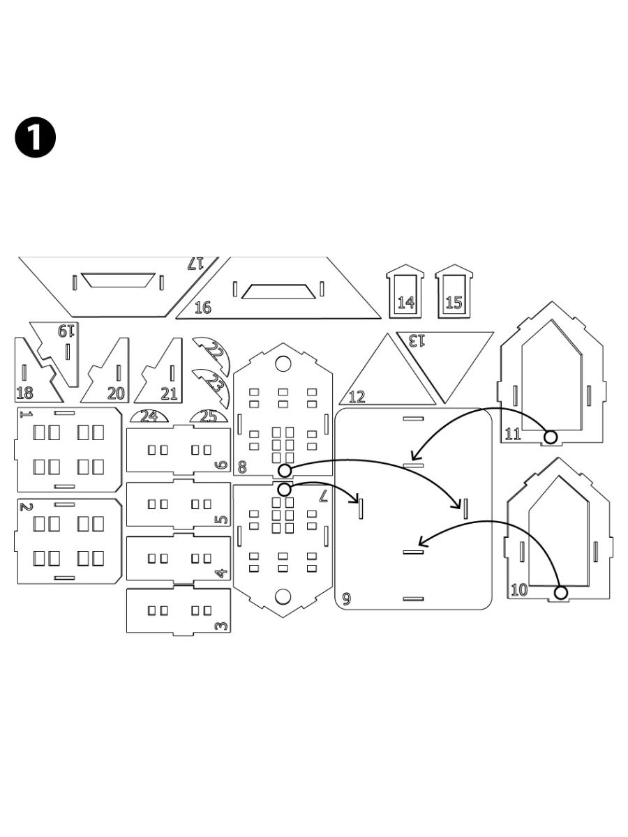 Деревянная заготовка Astra and Craft дом 14*18*13см купить по цене 737 ₽ в  интернет-магазине Детский мир