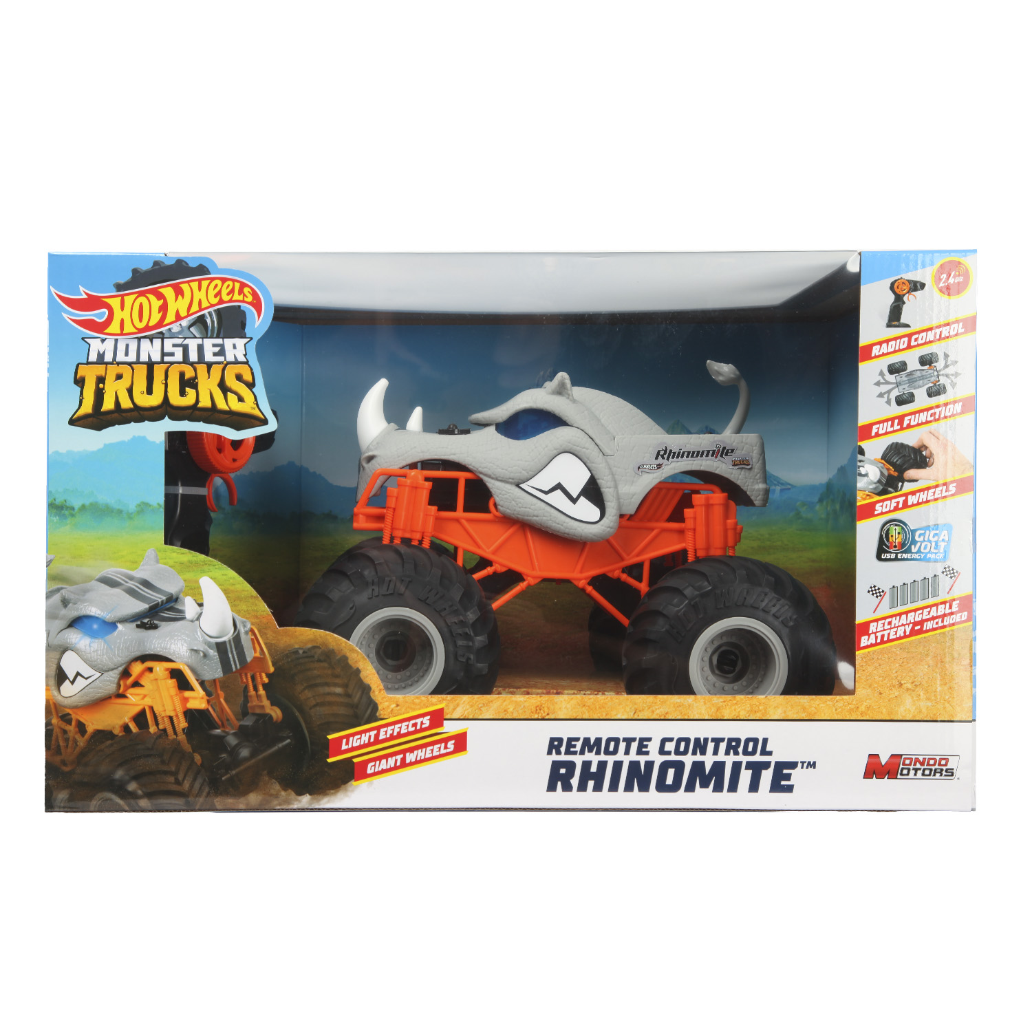 Машина Hot Wheels РУ Monst Trucks Rhinomite 63684 купить по цене 1499 ₽ в  интернет-магазине Детский мир