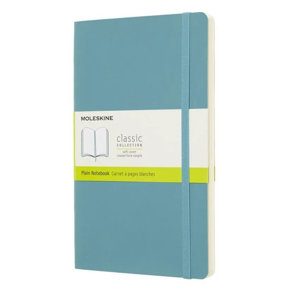 Блокнот MOLESKINE CLASSIC SOFT QP618B35 Large 130х210мм 192стр. нелинованный мягкая обложка голубой - фото 1