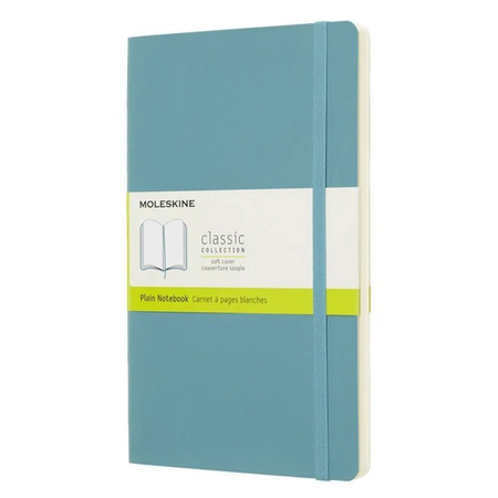 Блокнот MOLESKINE CLASSIC SOFT QP618B35 Large 130х210мм 192стр. нелинованный мягкая обложка голубой