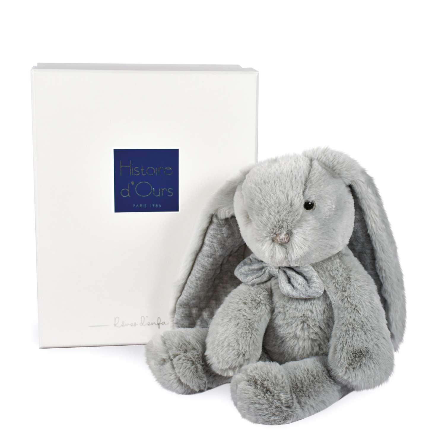 Игрушка Histoire dOurs               PREPPY CHIC серый кролик 30 см - фото 2