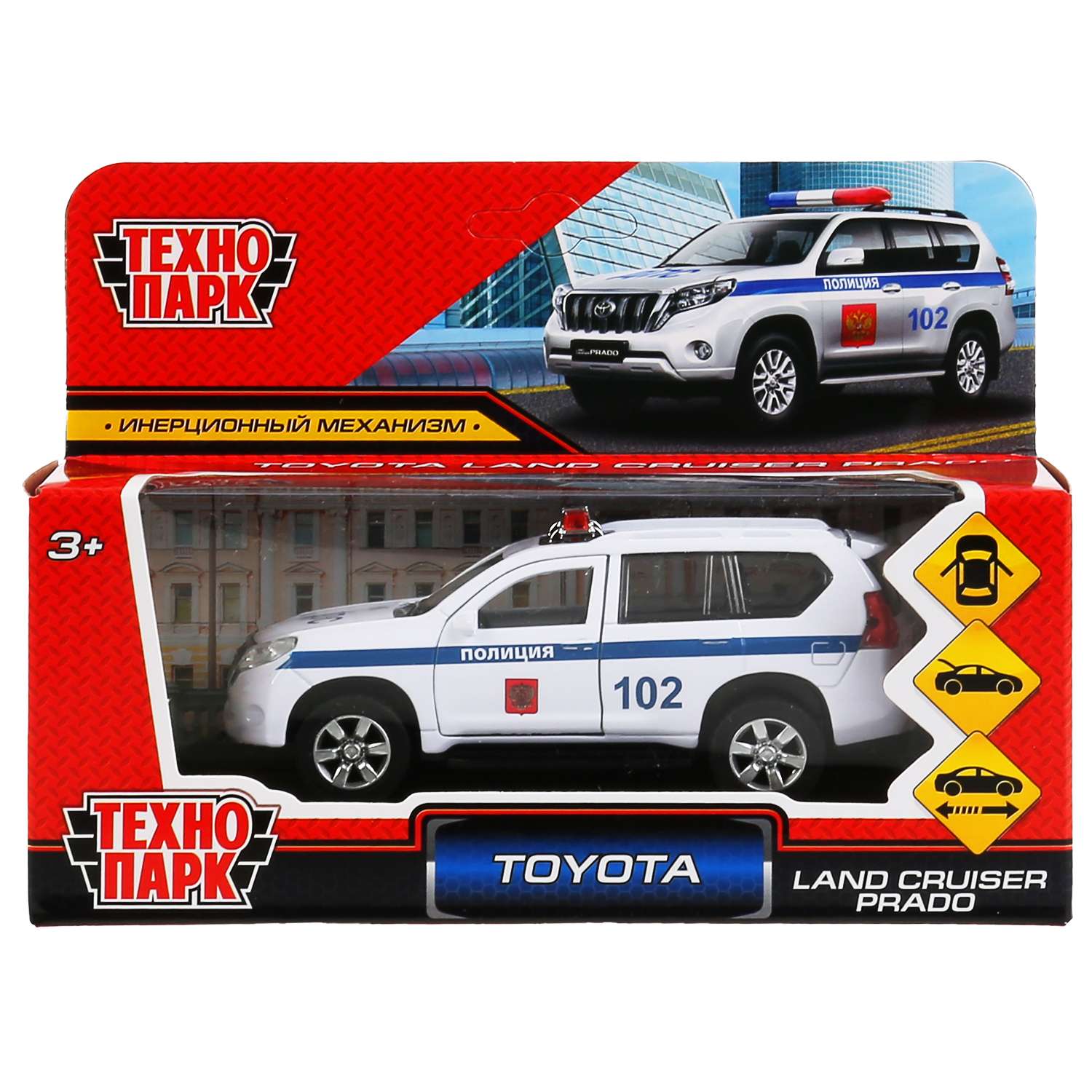 Машина Технопарк Toyota Prado Полиция 298711 298711 - фото 2