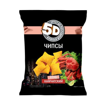 Чипсы пшеничные 5D со вкусом краба камчатского 45г