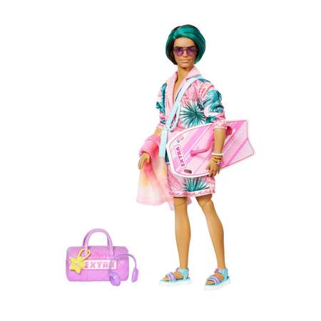 Кукла Barbie Extra Fly Кен с пляжной одеждой HNP86