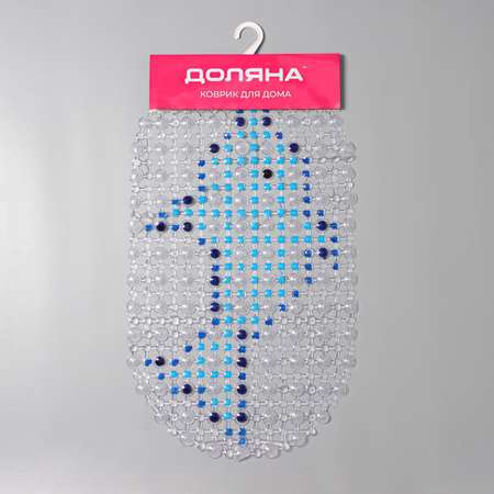 SPA-коврик SAVANNA для ванны на присосках «Дельфин» 36×67 см цвет голубой