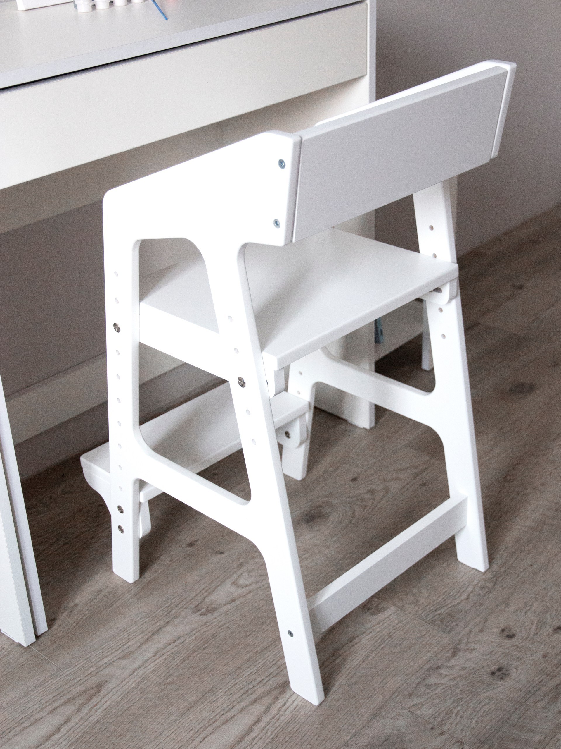 Растущий стул для детей Alubalu белый - фото 5