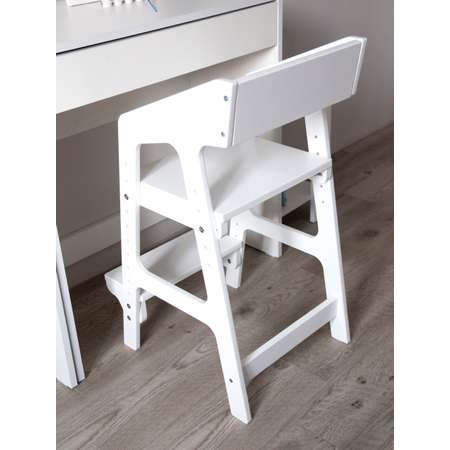 Растущий стул для детей Alubalu белый