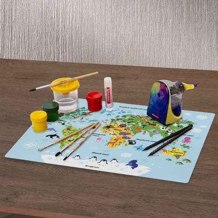 Клеенка настольная Юнландия подложка на стол детская для труда и рисования А3+