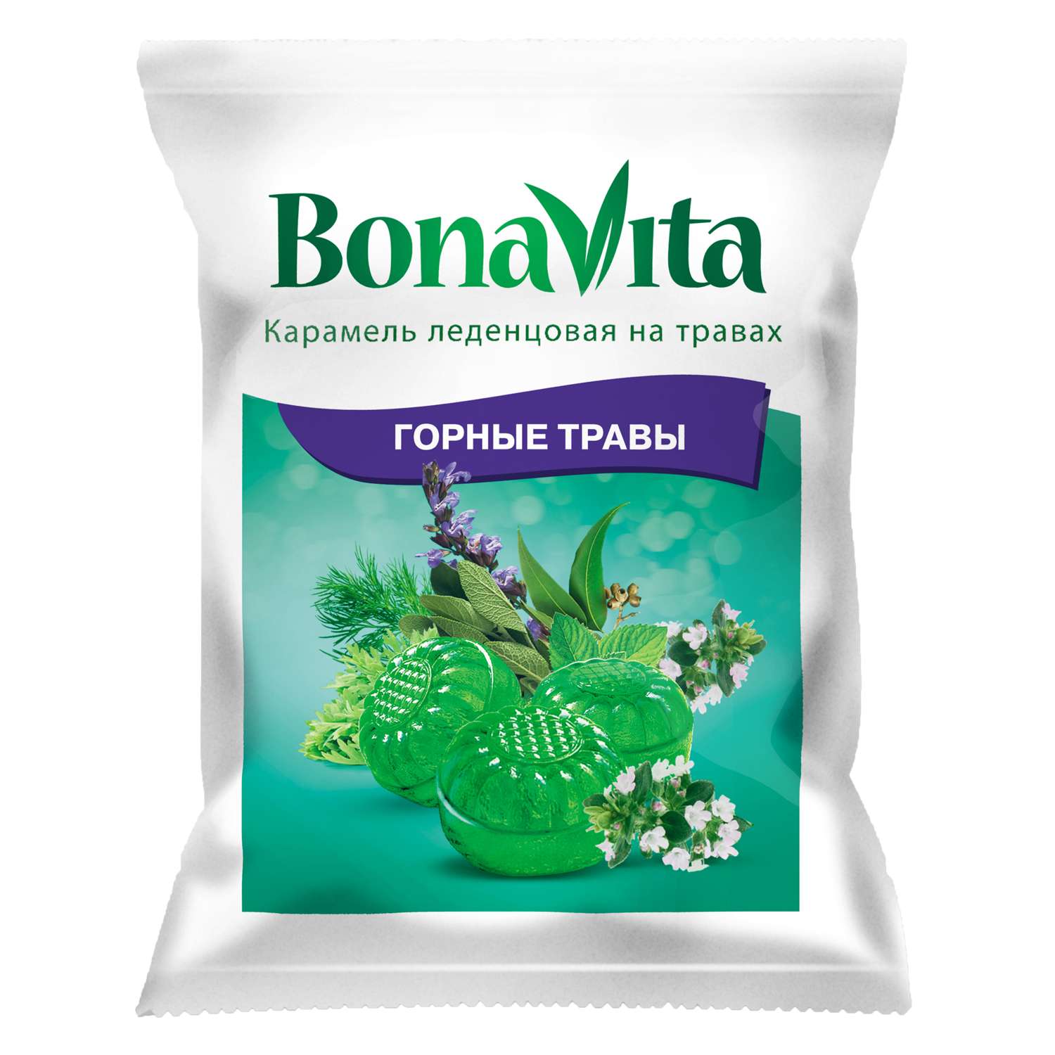 Биологически активная добавка Карамель BonaVita леденцовая горные травы с витамином С на травах 60г - фото 1