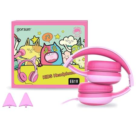 Наушники Gorsun E61 pink bluetooth