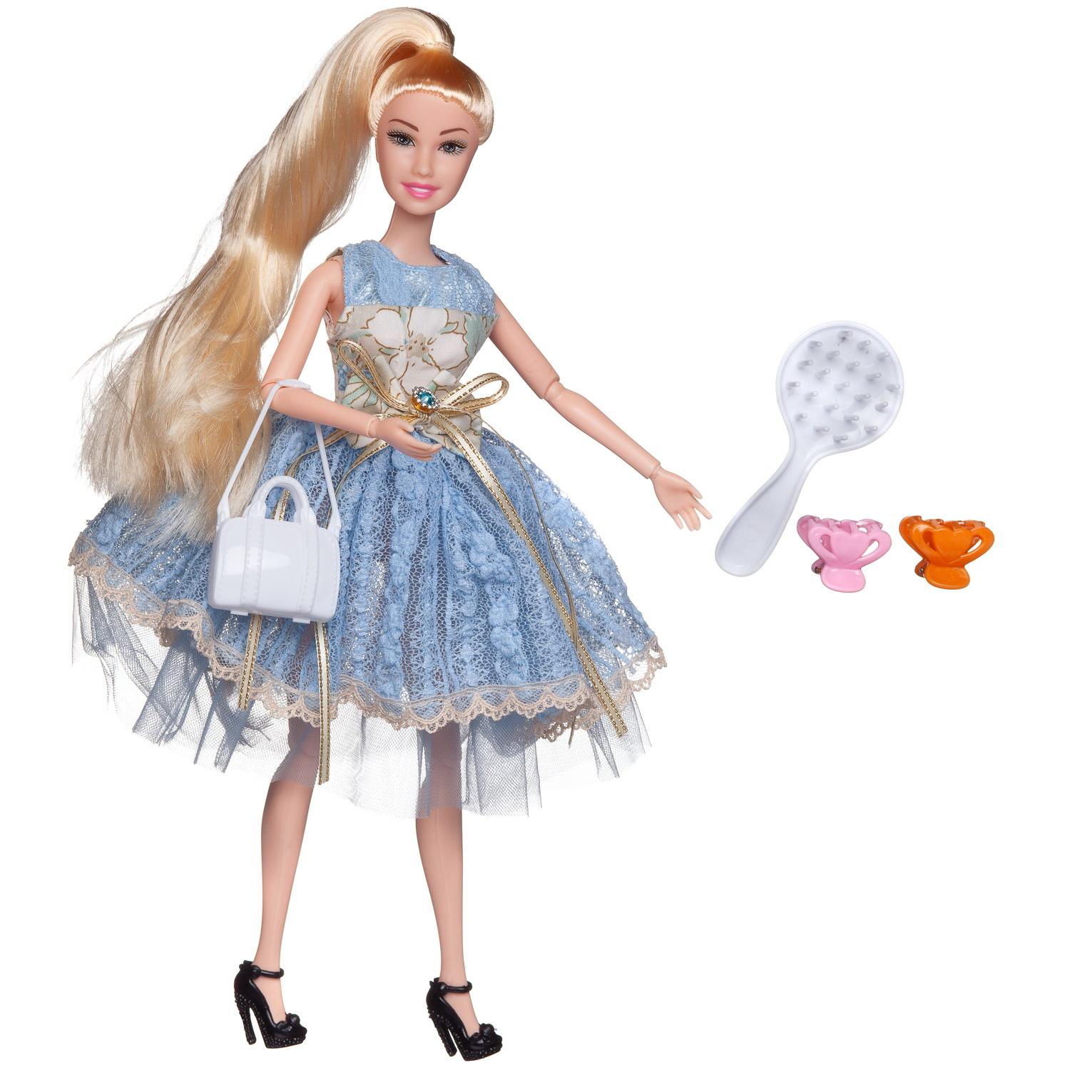 Кукла ABTOYS Бал принцессы с сумочкой светлые волосы 30см PT-01612 - фото 1