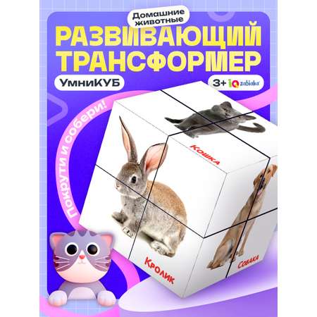 Настольная игра IQ-ZABIAKA Умникуб Домашние животные