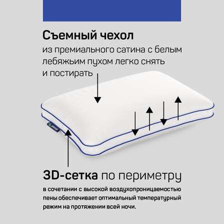 Анатомическая подушка IQ Sleep IQ Vita Пух 34x59см