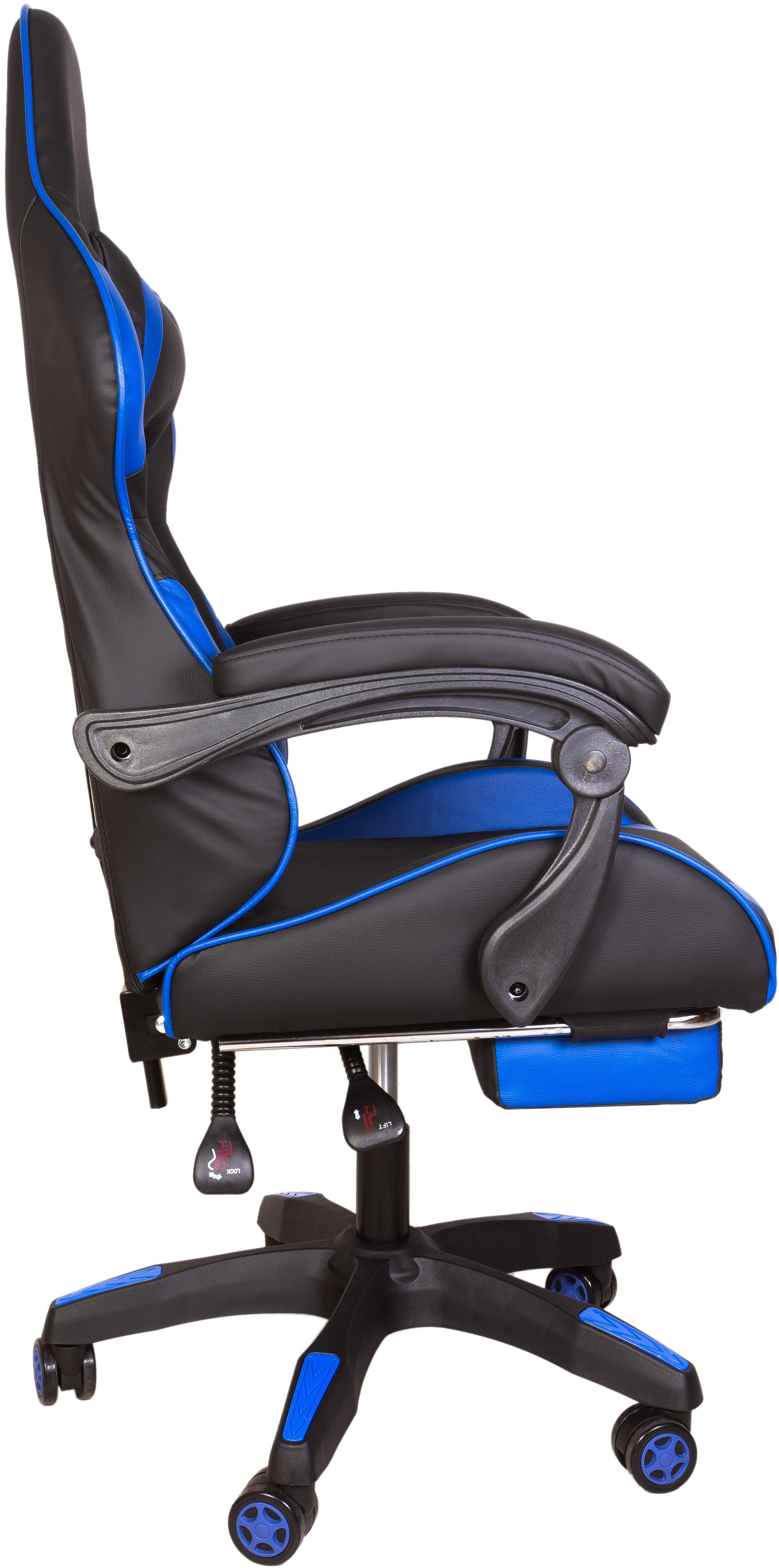Компьютерное кресло GRAMBER чёрно-синий экокожа - фото 4