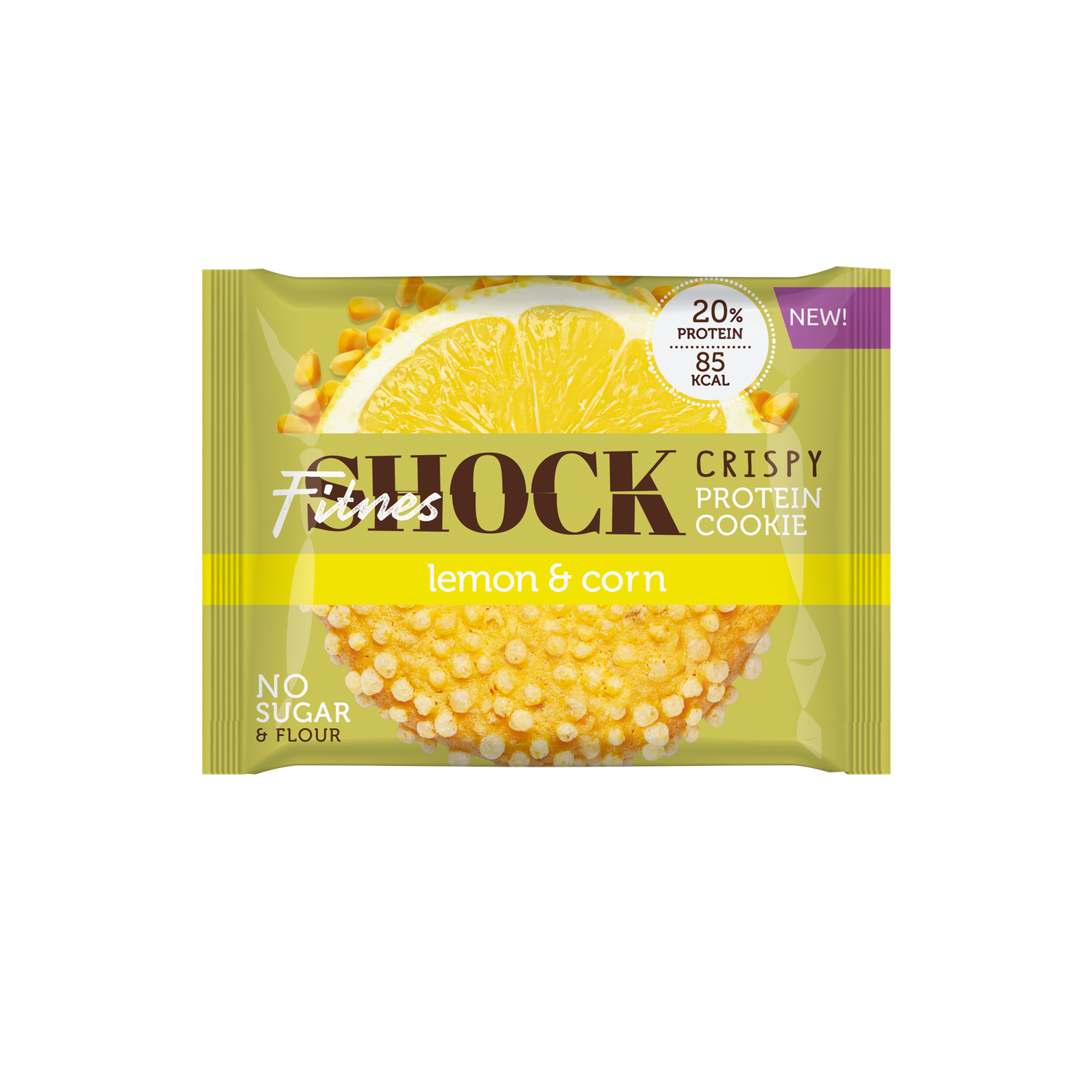 Печенье Fitnesshock лимон-кукуруза 30г - фото 1