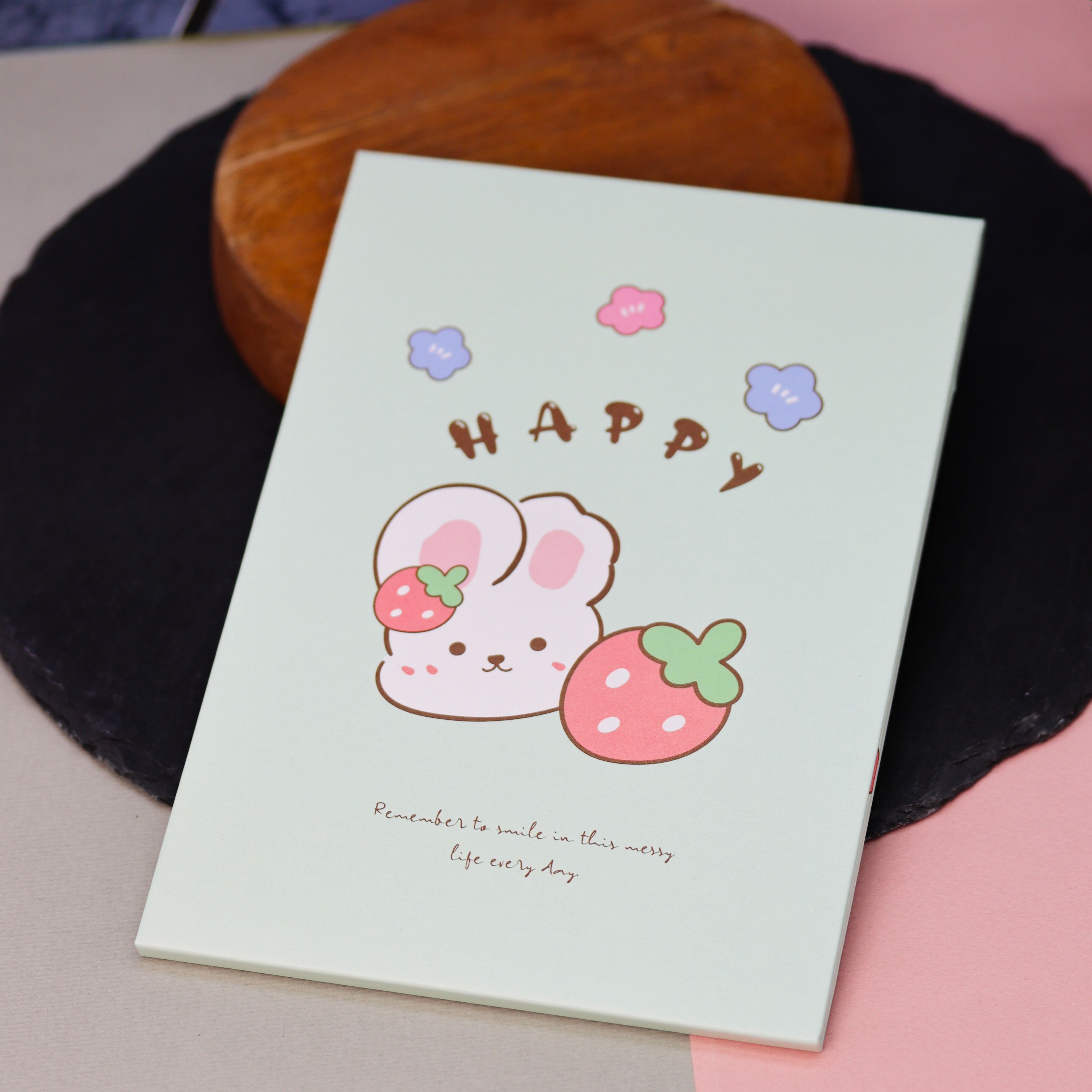 Зеркало настольное для макияжа iLikeGift Happy bunny green - фото 4