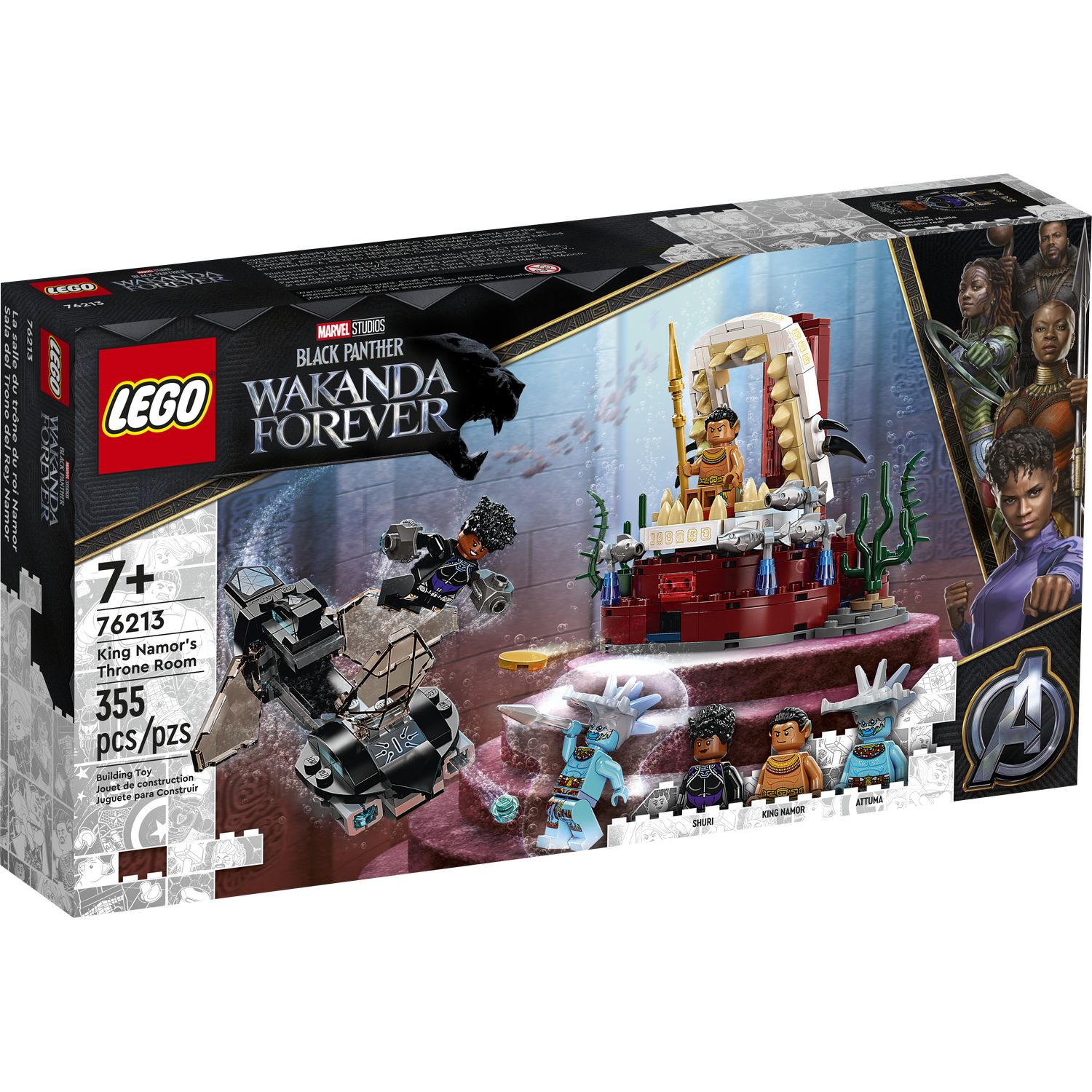 Конструктор LEGO Marvel Super Heroes King Namors Throne Room 76213 купить  по цене 2399 ₽ в интернет-магазине Детский мир