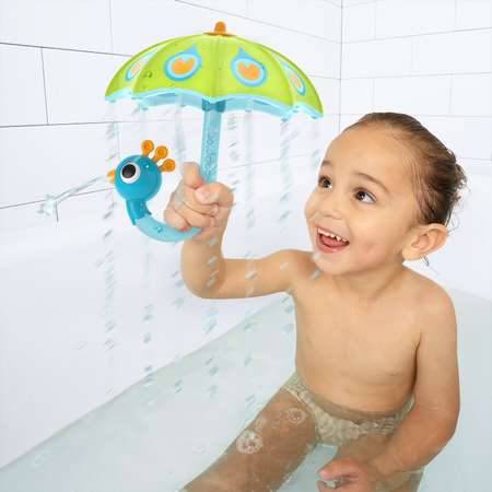 Игрушка для ванны Yookidoo Зонтик-павлин. Создай дождь! зеленый