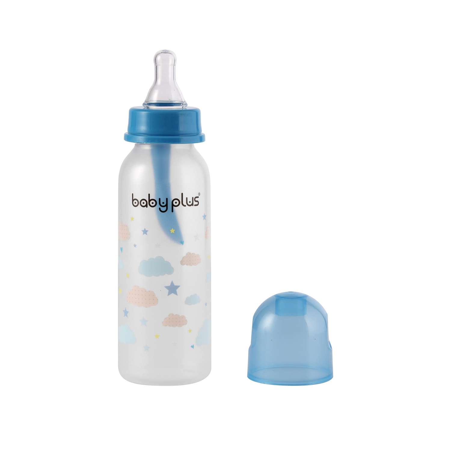 Бутылочка для кормления Baby Plus с ложкой и соской BP5114-C-1 250 мл синяя - фото 2
