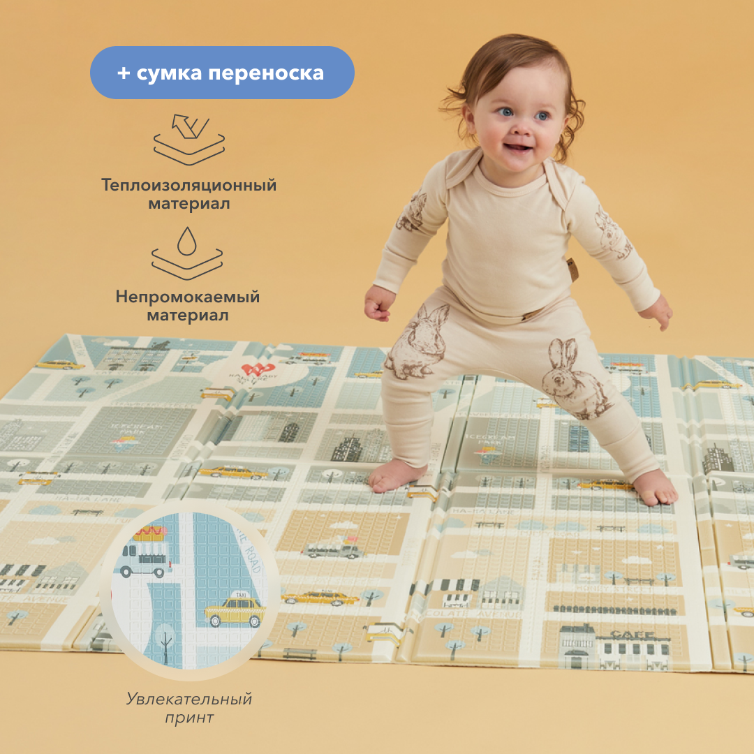 Складной коврик детский Happy Baby Soft Floor - фото 2