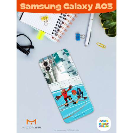 Силиконовый чехол Mcover для смартфона Samsung Galaxy A03 Союзмультфильм Спаситель Вымпела