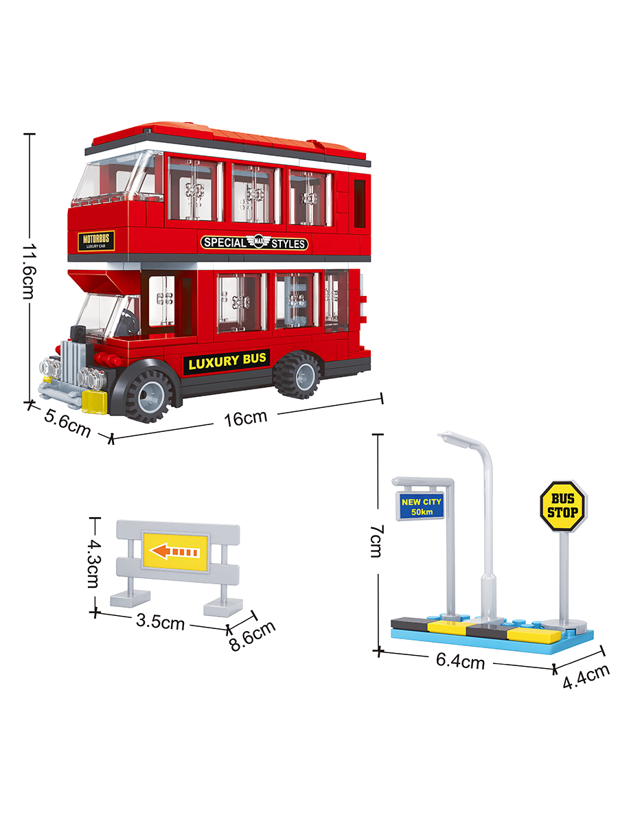 Конструктор KEYIXING Город Двухэтажный автобус 282 детали - фото 4