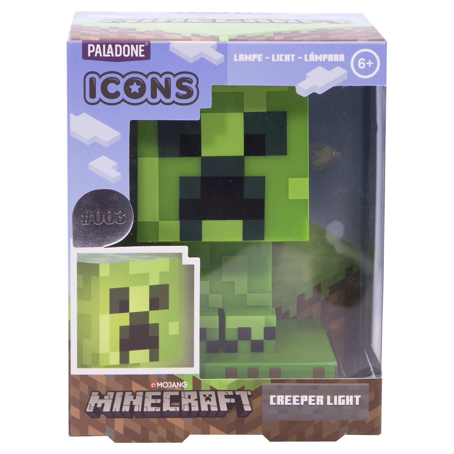 Светильник настольный PALADONE Minecraft Creeper Icon Light - фото 5