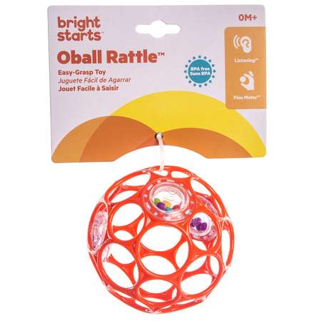 Мяч Bright Starts Oball с погремушкой Красный 11487BS