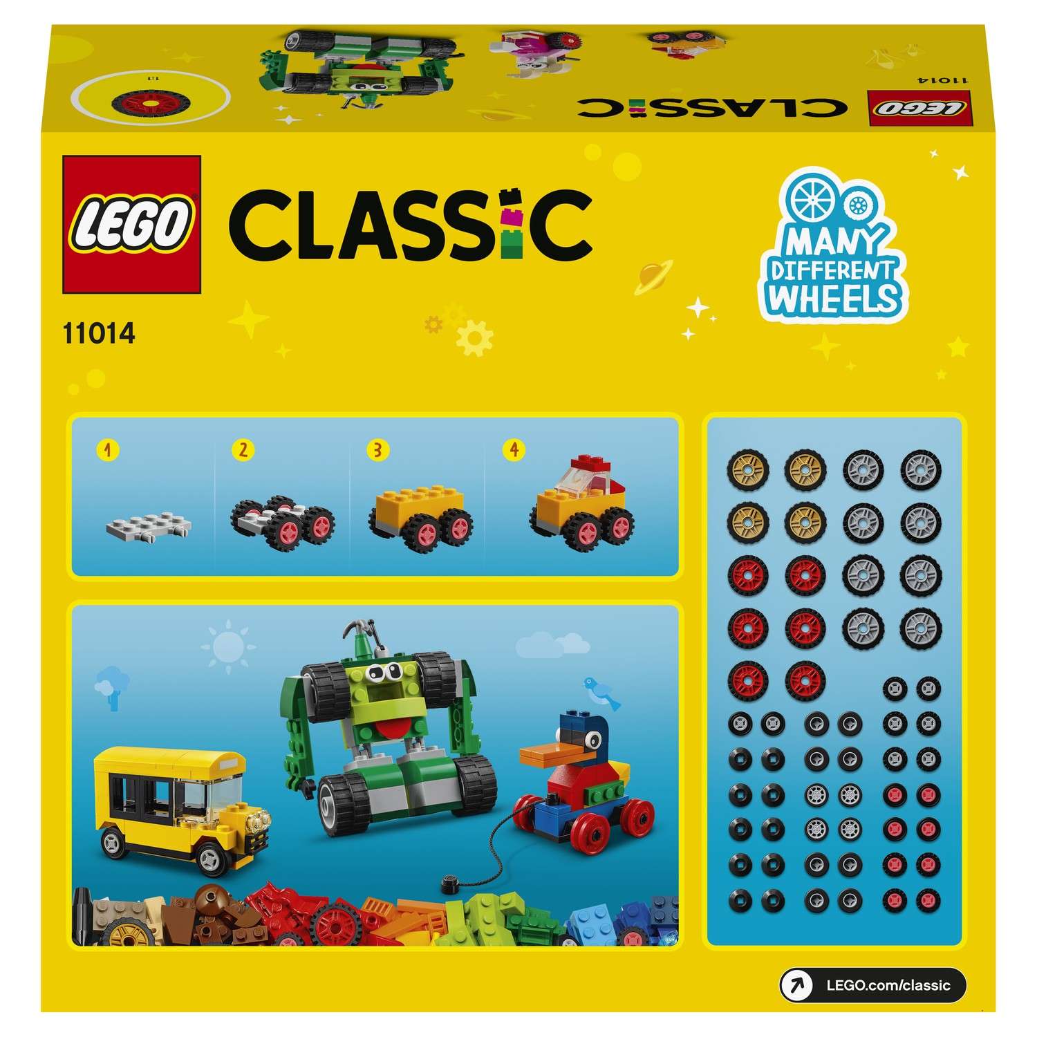 Конструктор LEGO Classic Кубики и колёса 11014 - фото 3