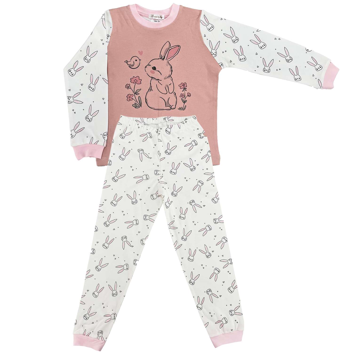 Пижама Linas baby 1295-11-Белый-розовый - фото 2