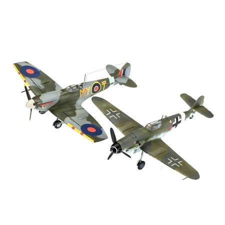 Сборная модель Revell Combat Set истребитель-низкоплан Bf109G-10 и Спитфайр Mk.V