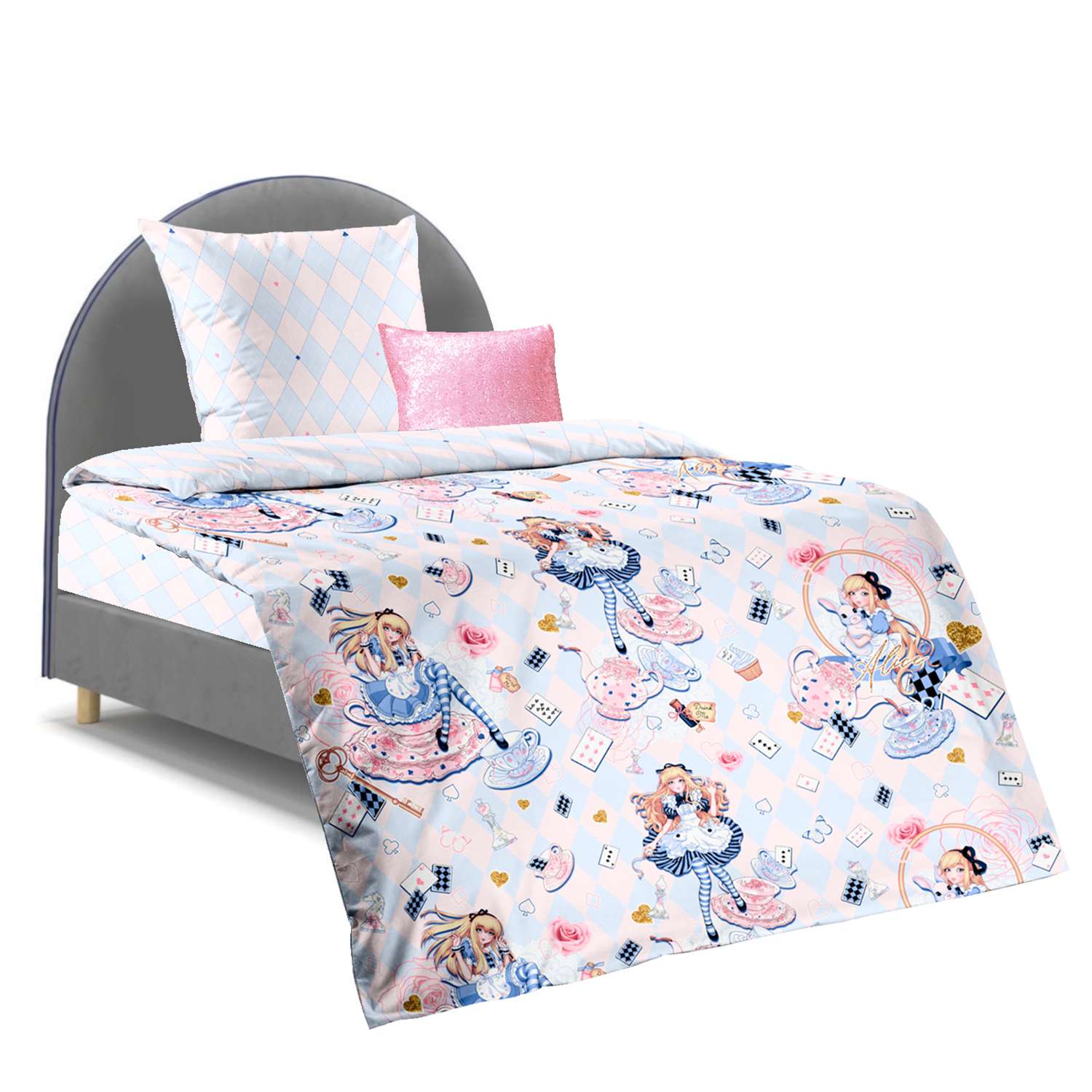 Комплект постельного белья ГК Лидертекс Алиса бязь 1.5 спальный 1 наволочка 70х70 см - фото 1