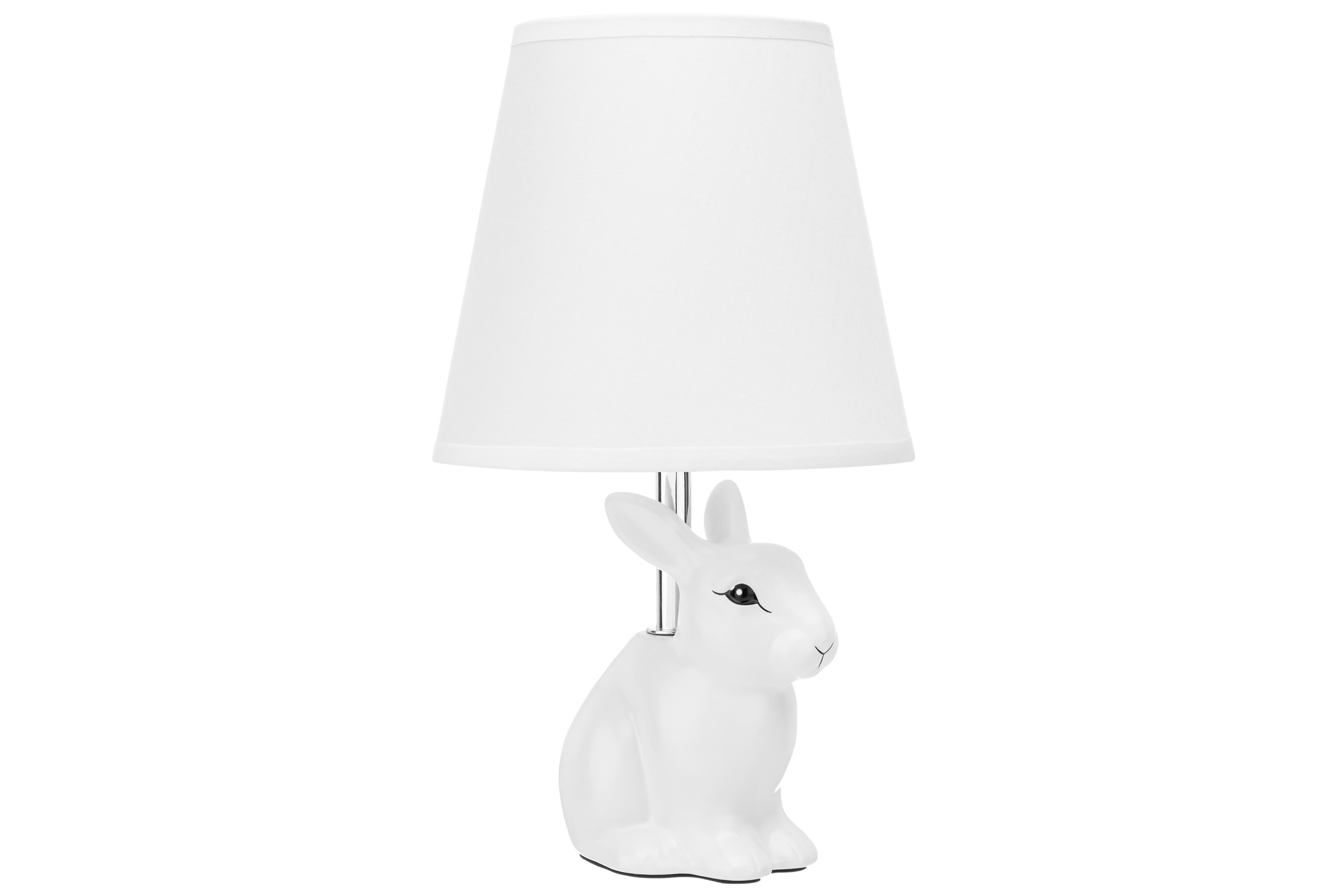 Настольная лампа Elan Gallery 17х17х30.5 см Белый кролик с белым круглым абажуром 320080 - фото 4