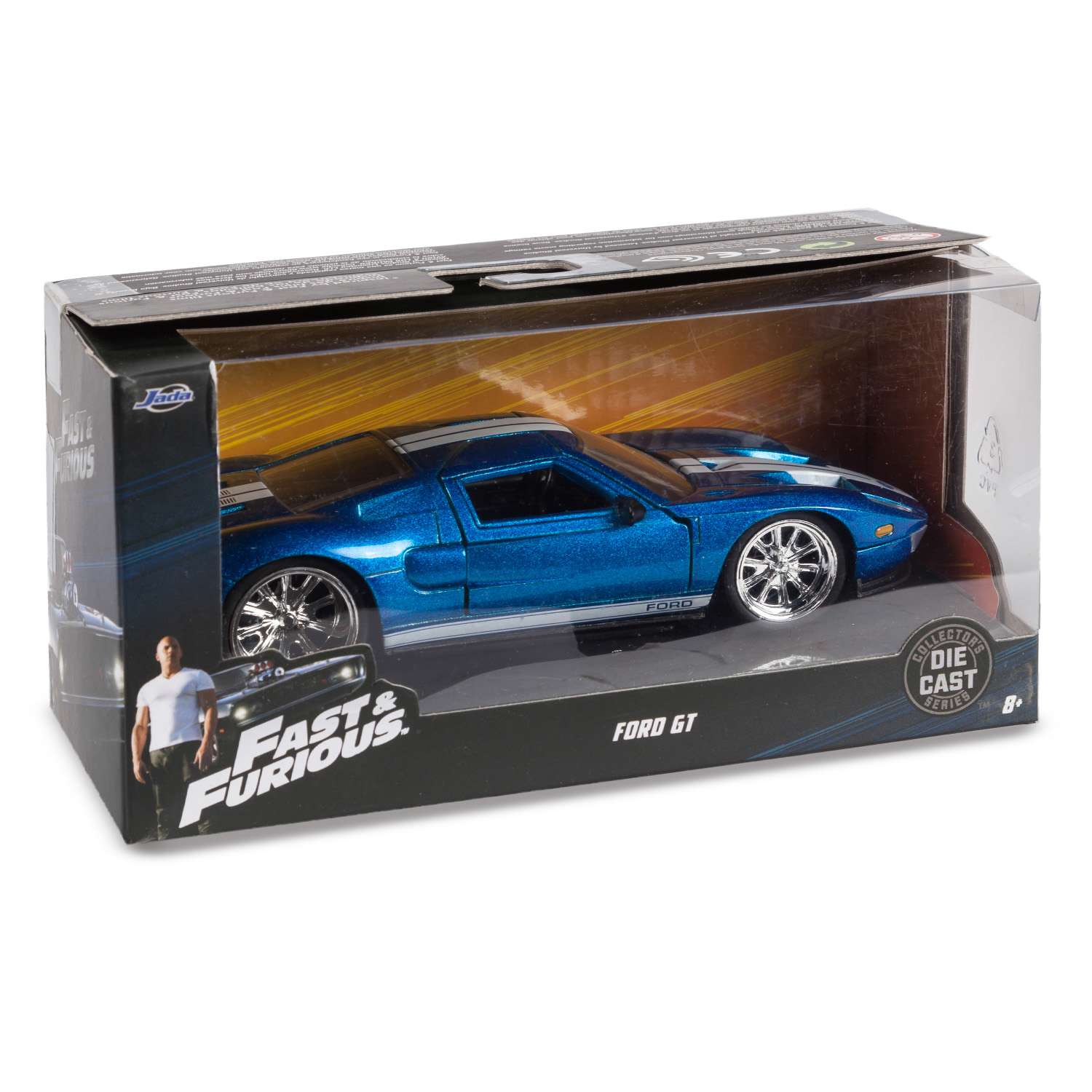 Машинка Fast and Furious Die-cast Ford GT 1:32 металла 24037 - фото 3