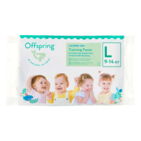 Трусики-подгузники Offspring Travel pack L 9-14 кг 3 шт 3 расцветки