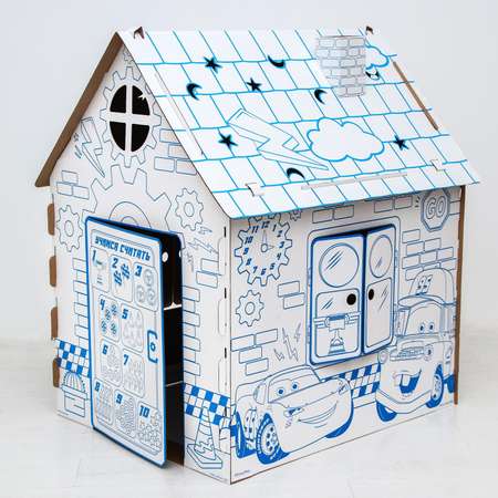 Дом-раскраска Disney «Тачки» набор для творчества из картона