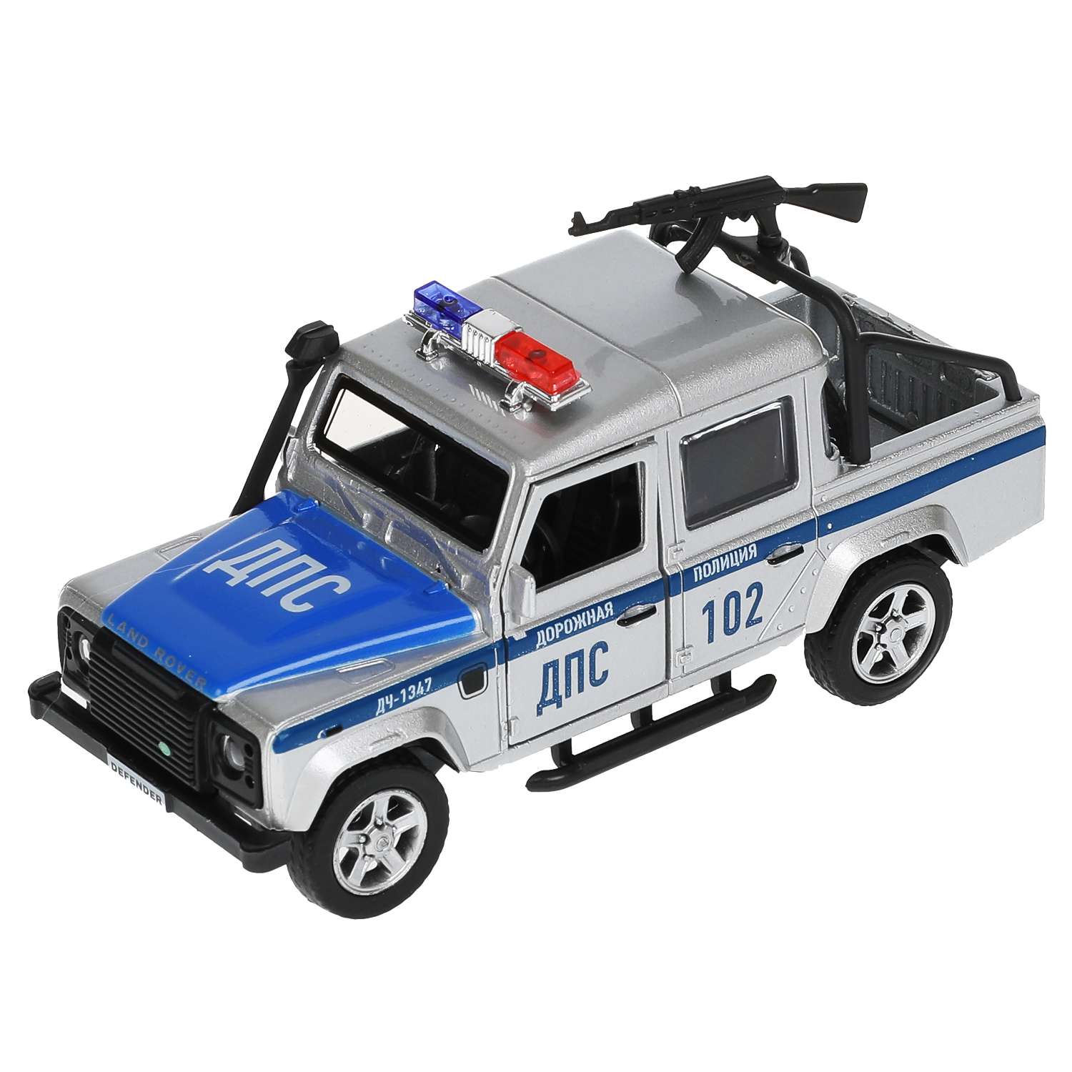 Машина Технопарк Land Rover Defender Pickup Полиция 317585 317585 - фото 1