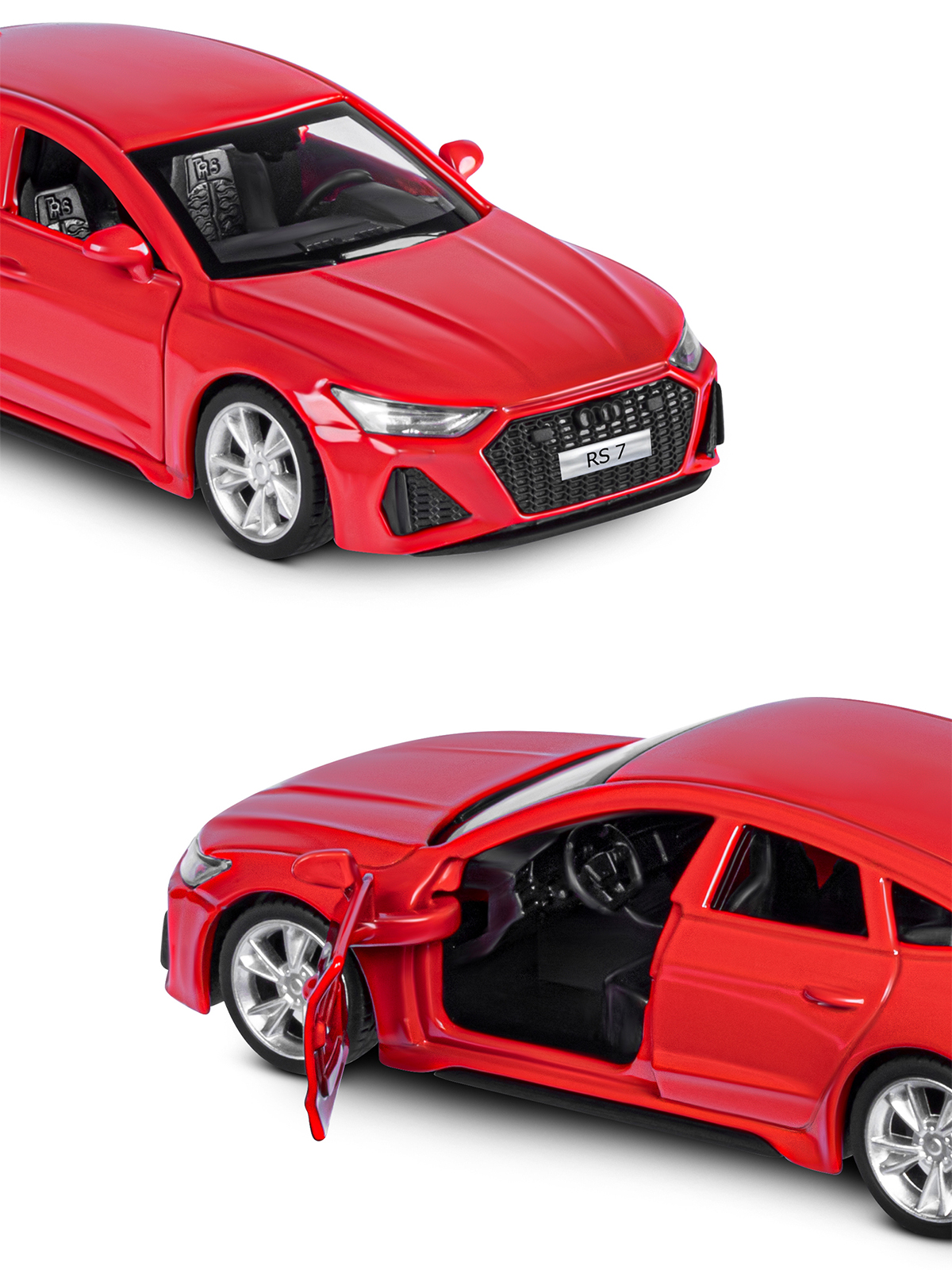 Автомобиль АВТОпанорама Audi RS7 Sportback 1:43 красный JB1251575 - фото 7