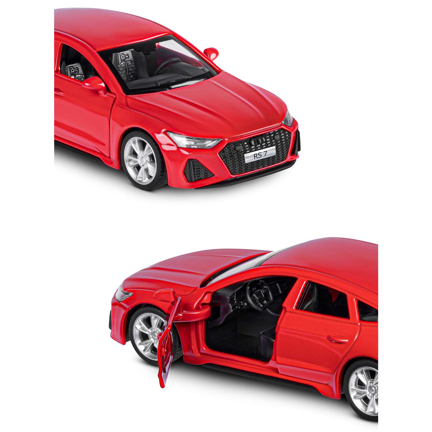 Машинка металлическая АВТОпанорама игрушка детская Audi RS7 Sportback 1:43 красный JB1251575 - фото 7
