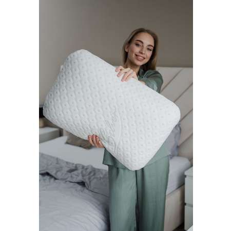 Анатомическая подушка Asvetida Silver 40*60 c эффектом памяти Memory Foam