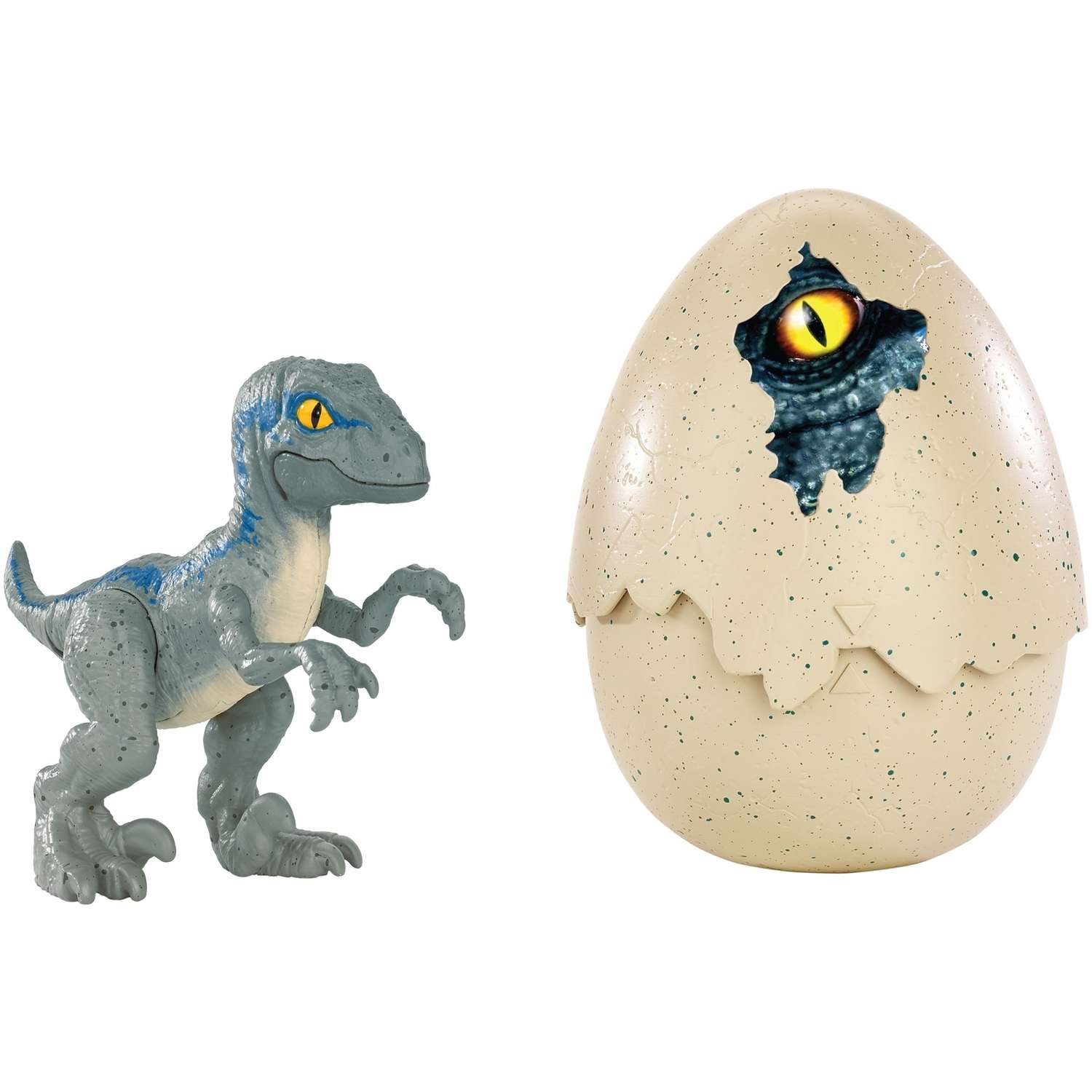 Набор археологический Jurassic World Динозавр в яйце Велоцираптор Синий FMB92 - фото 1