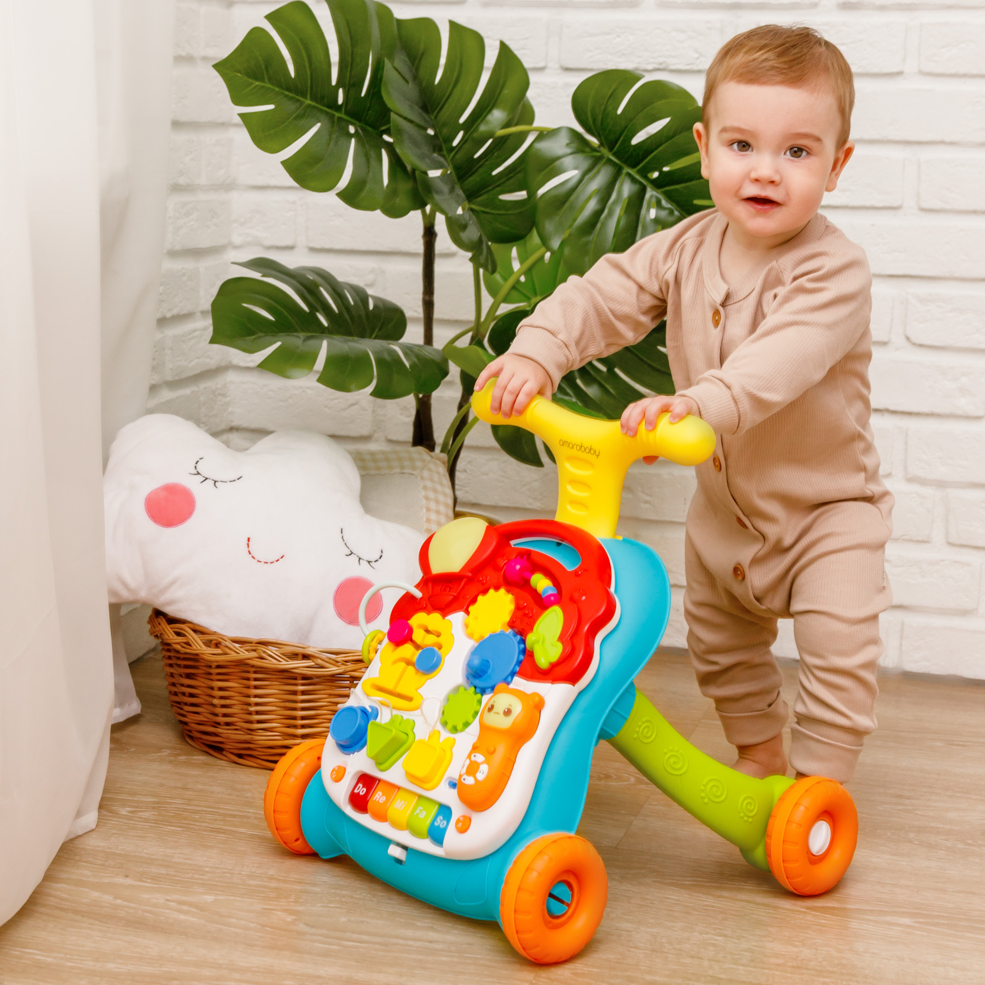 Каталка-ходунки AmaroBaby Study Walker 3в1 - фото 14